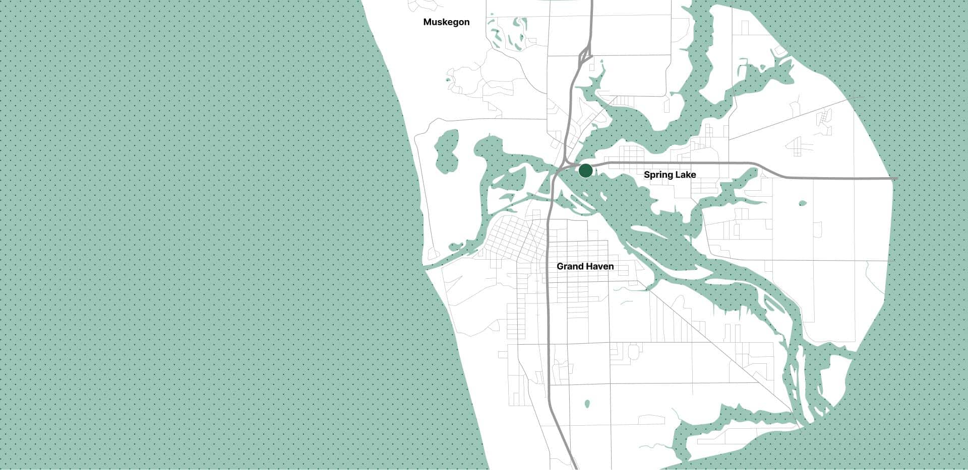 green dot background map
